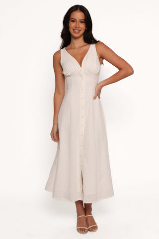 Barbara Midi Button Down Dress - White - XL - Image 29