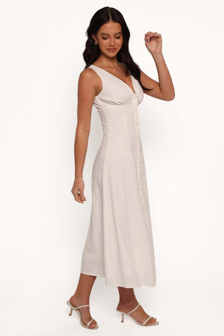 Barbara Midi Button Down Dress - White - XL - Image 33