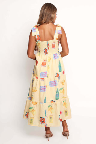 Sarelle Midi Dress - Yellow Pasta Print - XL - Image 37