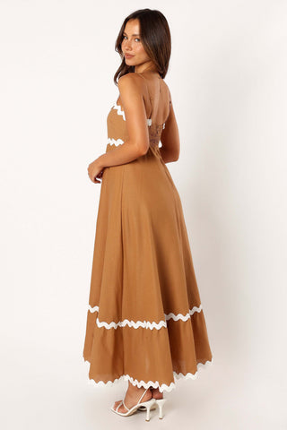 Yana Maxi Dress - Tan White - XL - Image 40