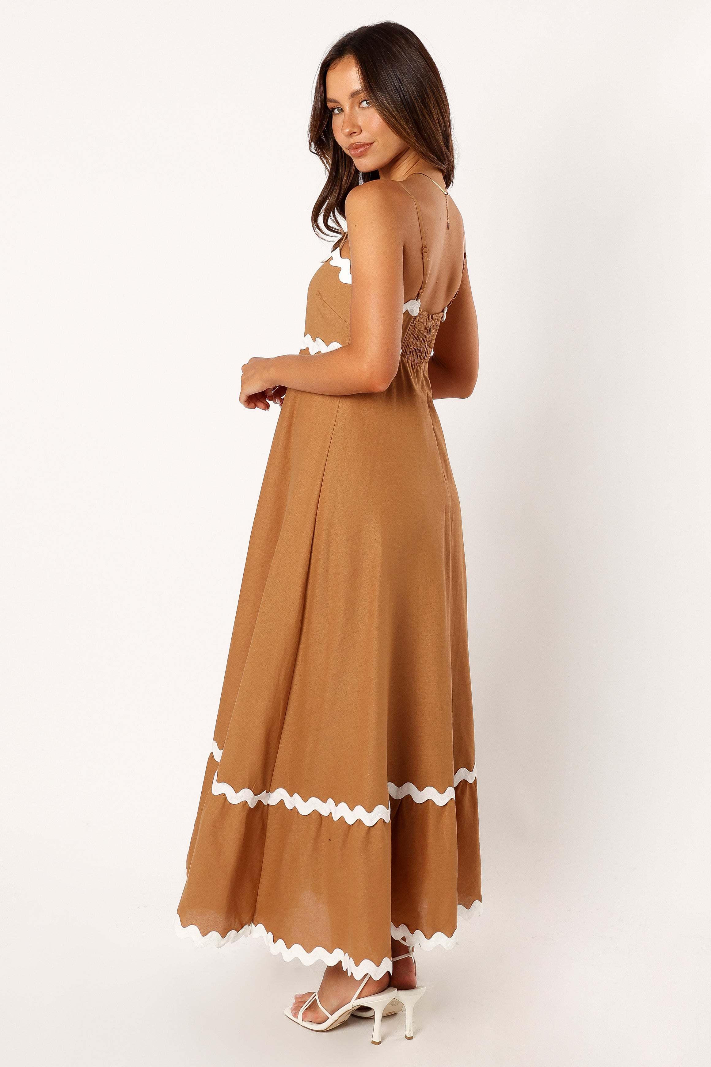 Yana Maxi Dress - Tan White - XL - Image 41