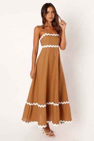 Yana Maxi Dress - Tan White - XL - Image 42