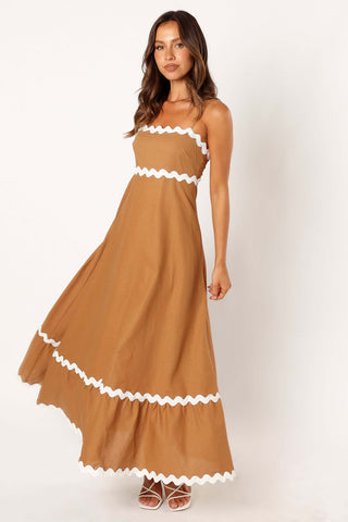 Yana Maxi Dress - Tan White - XL - Image 43