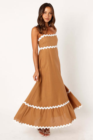 Yana Maxi Dress - Tan White - XL - Image 38