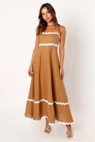 Yana Maxi Dress - Tan White - XL - Image 37
